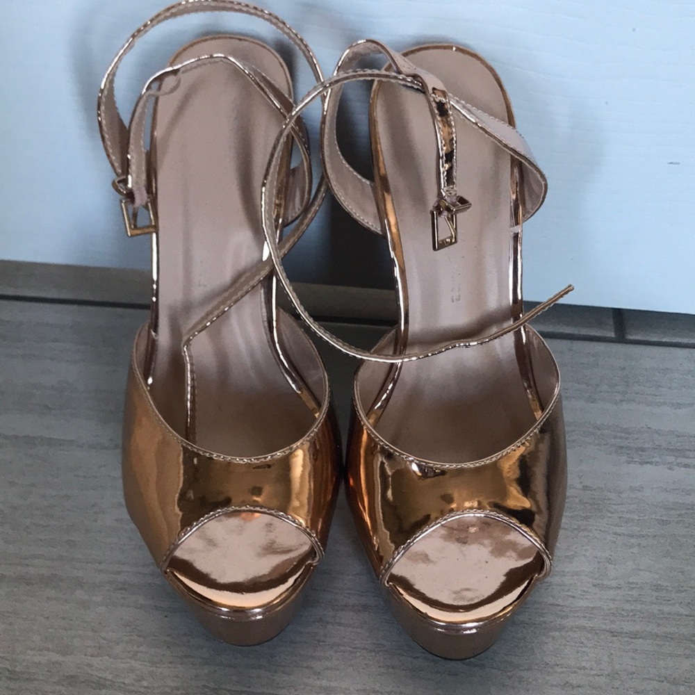 Wild Diva Copper platform shoes